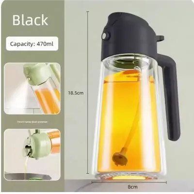 2IN1 OIL SPRAYER GLASS BOTTLE FOR COOKING